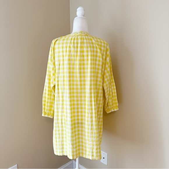 Madewell Yellow Gingham Tunic Dress - Small - Picture 4 of 16